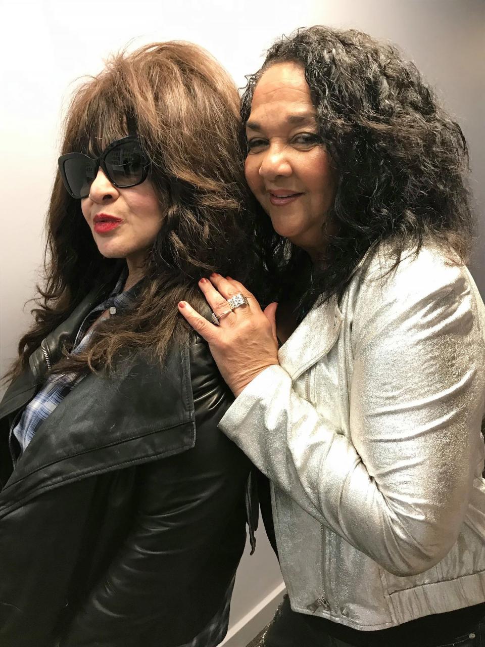 Ronnie Spector reunites with her former Ronettes bandmate (and cousin) Nedra Ross during her concert at Wolftracks in Virginia on Sunday. It was Ross’ third time onstage in 52 years, and together they sang their ‘60s hit “I Can Hear Music.”