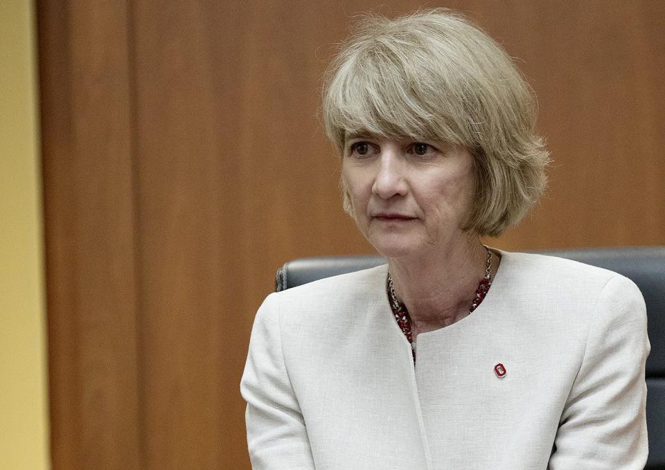 Kristina Johnson set lofty goals for her tenure as Ohio State University's president. Now that she has announced her departure at the end of the academic year, what will happen to her priorities for the university?