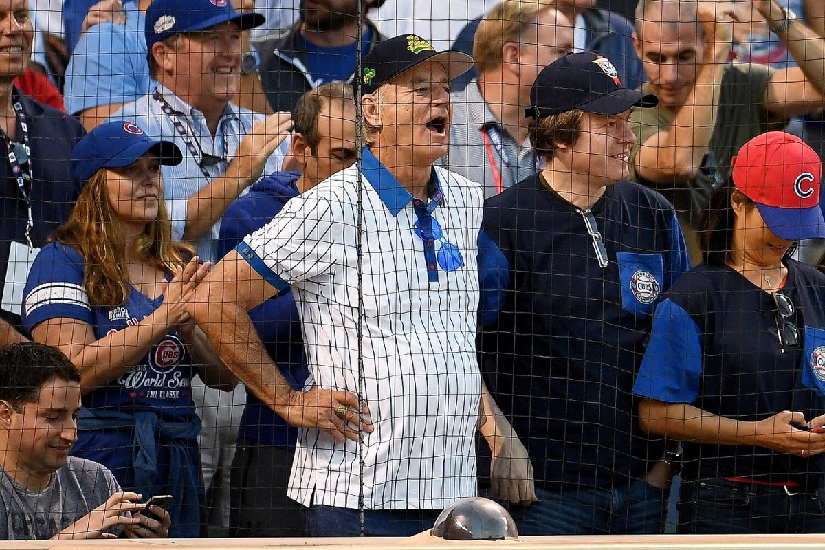 Bill Murray celebrates Cubs' full capacity seating at Wrigley Field by  sining 7th inning tradition