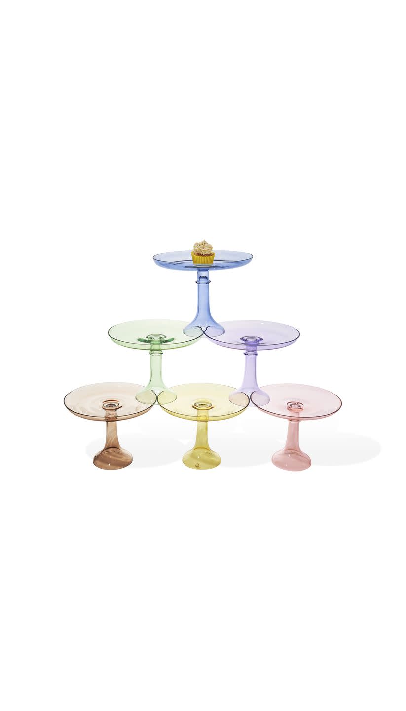 Estelle Colored Glass Cake Stands