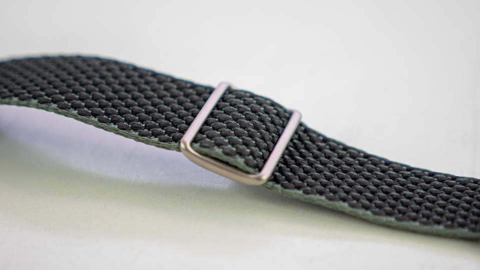 The Ivy colorway Google Pixel Watch Woven Band fastener