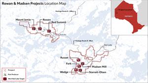 West Red Lake Gold Mines Property Location Map