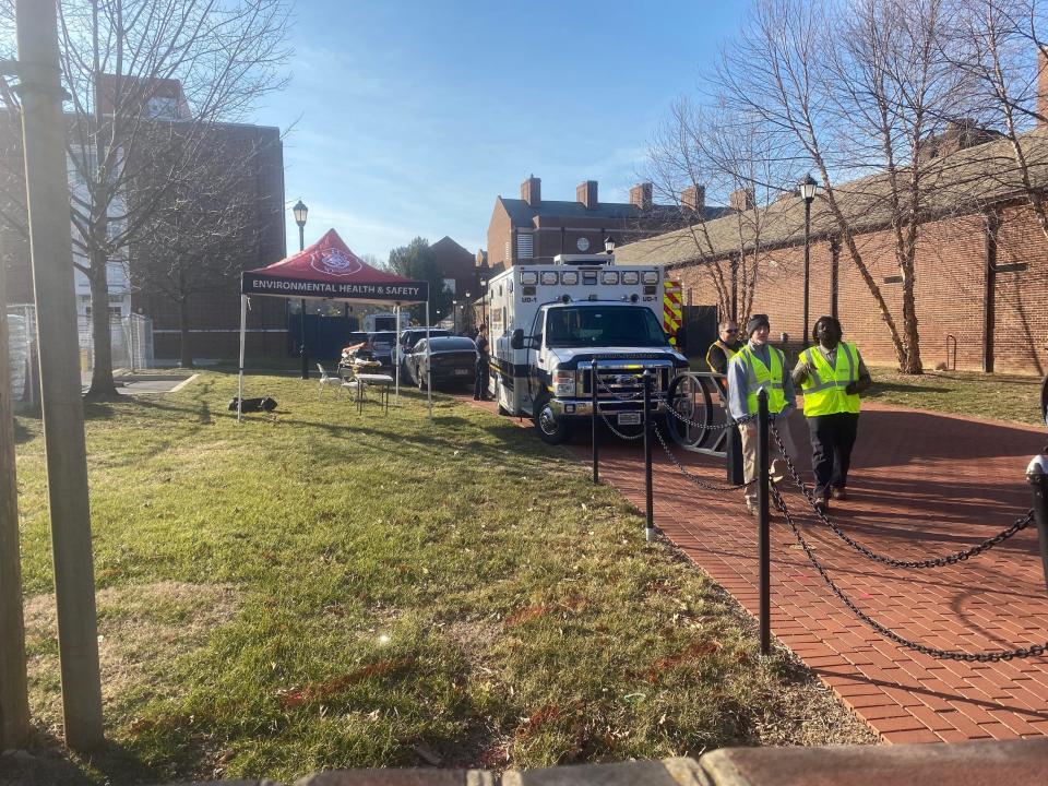 First responders are at the University of Delaware in connection with a lab "safety-related incident" on Feb. 8, 2023.