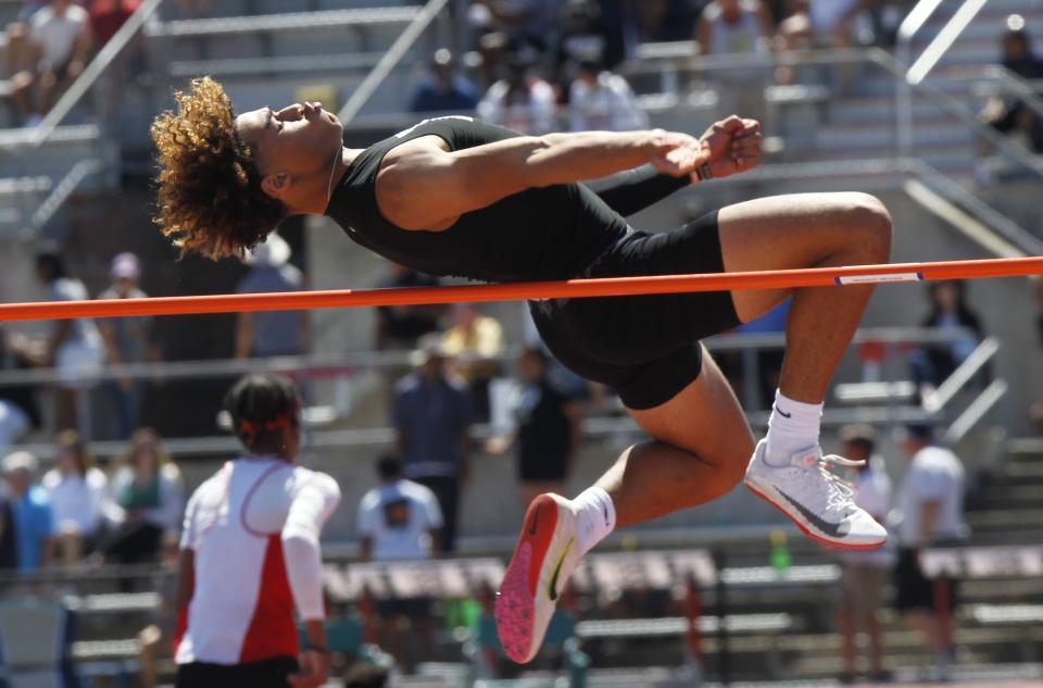 Jaystin Gwinn recently set the Westerville Central program record in the high jump.