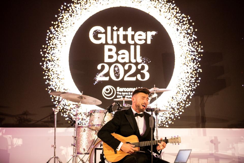 Jake Quickenden performed at Sarcoma UK’s Glitter Ball 2023 in March (Ian Randall/Sarcoma UK/PA)