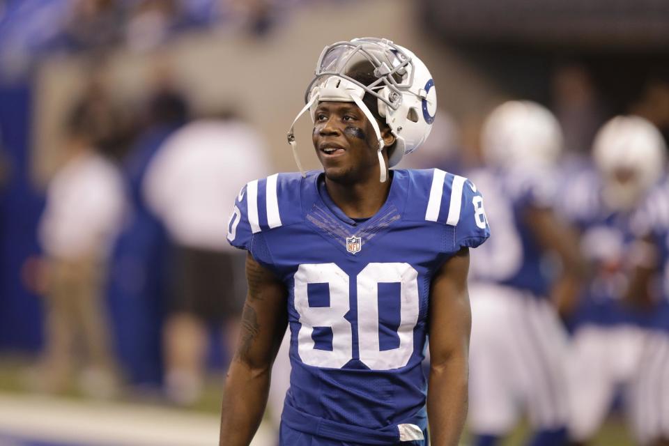 Indianapolis Colts wide receiver Chester Rogers has earned Andrew Luck’s trust. Can he produce for fantasy managers in Week 6? Yahoo Fanalyst Liz Loza likes the chances. (AP Photo/Darron Cummings)