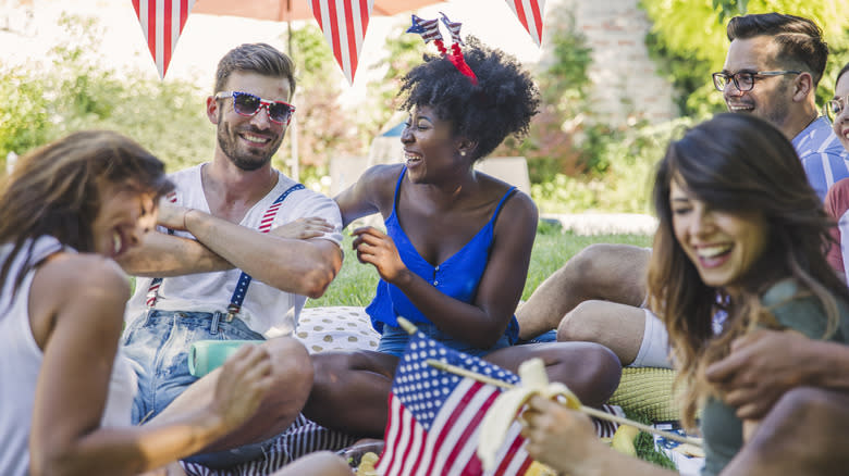 Friends celebrating July 4th