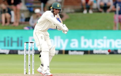 South Africa's Quinton de Kock prepares to play a shot during the third day of the third Test cricket match between South Africa and England at the St George's Park Cricket Ground in Port Elizabeth on January 18, 2020 - Credit: AFP