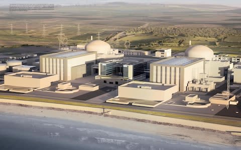 An artist's impression handed out by EDF shows what Hinkley Point C will look like - Credit: EDF