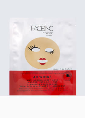 <p>The team behind Nails Inc have brought out a delectable range of face and hand masks. This formula saturated into this sheet mask contains Collagen to reduce the appearance of wrinkles, alongside Hyaluronic Acid to plump and hydrate. You’ll look like you’ve had a full night of sleep.<br><a rel="nofollow noopener" href="http://tidd.ly/d873d214" target="_blank" data-ylk="slk:Buy Here" class="link ">Buy Here</a> </p>