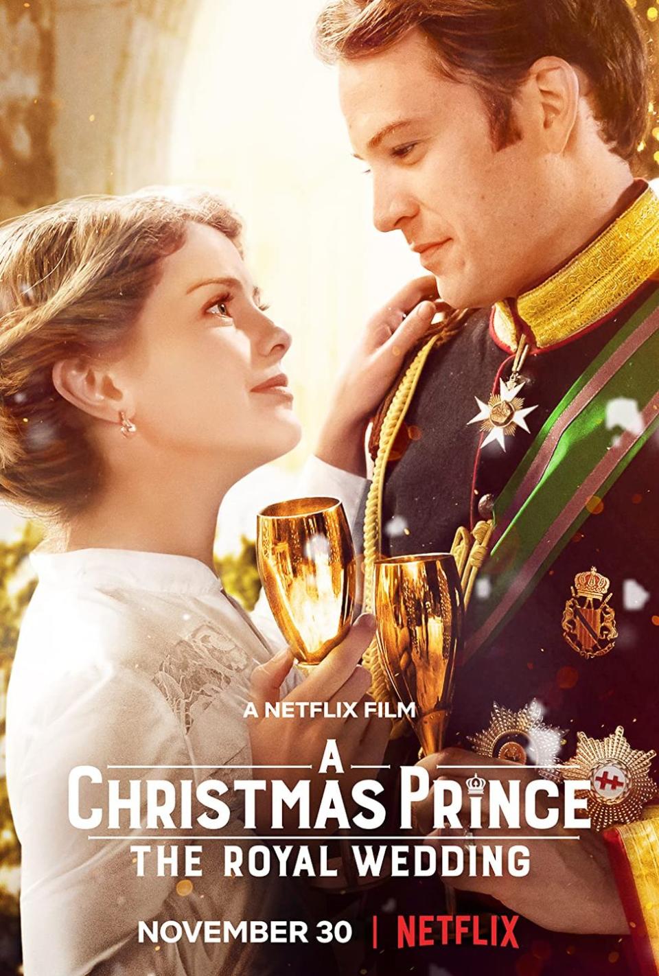 <p>After people lost their collective sh*t over <em>A Christmas Prince</em>, Netflix did what it does best: make a seriously corny sequel. And, just like another princess-themed franchise (cough, <em>The Princess Diaries,</em> cough) this time, there’s a royal wedding going down.Expect ridiculous hijinks, cringe-worthy banter, and truly insane wedding-dress designs. File this Christmas movie under "So Bad, It's Good."</p><p><a class="link " href="https://www.netflix.com/title/80160759" rel="nofollow noopener" target="_blank" data-ylk="slk:Watch Now;elm:context_link;itc:0;sec:content-canvas">Watch Now</a></p>