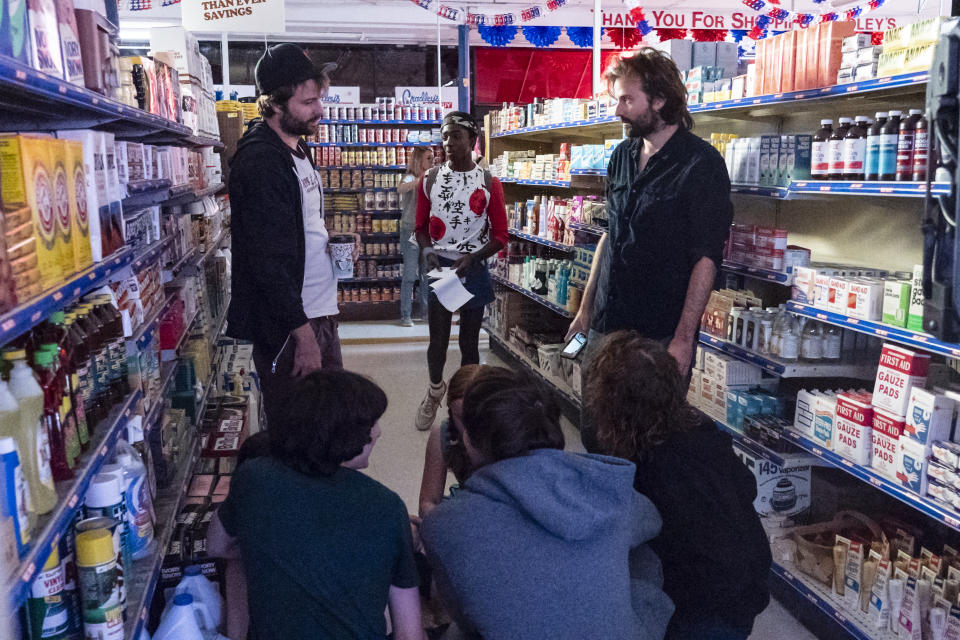 The Duffer Brothers on set - Credit: Netflix