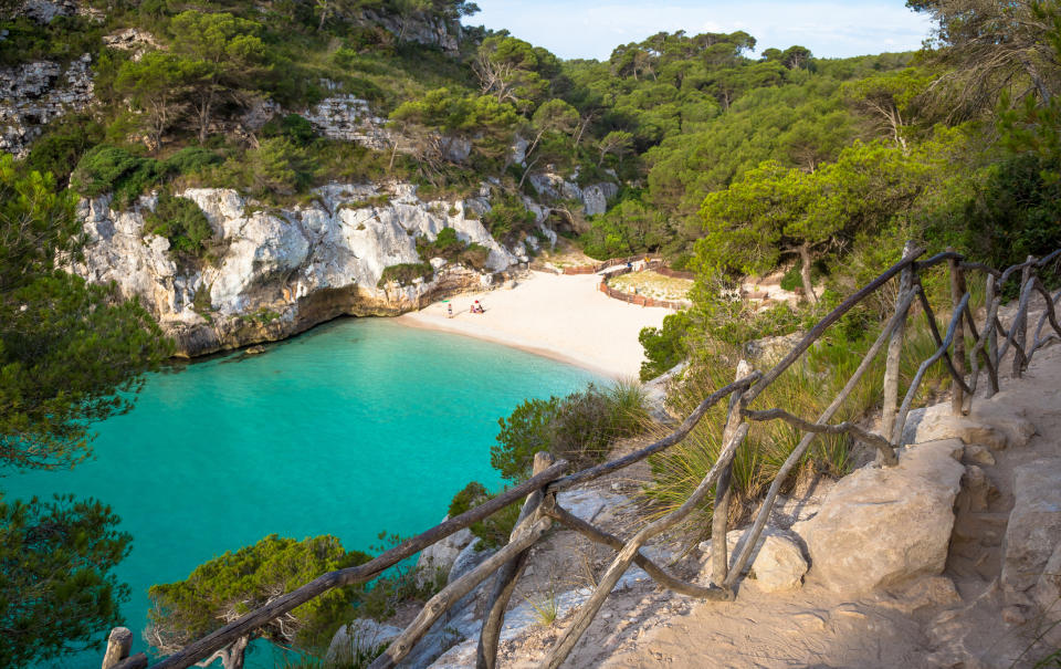 Beautiful Cala Galdana in Menorca. (Getty Images)