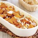 <p>These classic candied sweet potatoes are topped off with slivered almonds for a tasty dish that will elevate your Thanksgiving spread.</p><p><a href="https://www.womansday.com/food-recipes/food-drinks/recipes/a21757/candied-sweet-potatoes/" rel="nofollow noopener" target="_blank" data-ylk="slk:Get the recipe for Candied Sweet Potatoes.;elm:context_link;itc:0;sec:content-canvas" class="link "><em>Get the recipe for Candied Sweet Potatoes.</em></a></p>