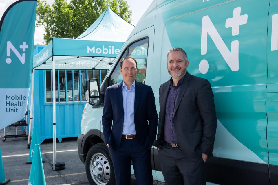 Mark Newman (right) is a successful entrepreneur who founded Nomi Health in 2019 to deal with health care. He had no public health experience, but his company became the face of a public health crisis in providing COVID-19 testing in several states, including his home state of Utah. His company received $110 million in new investor funding in Dec. 8, 2021. Joshua Walker (left) is the Co-Founder & COO at Nomi Health.