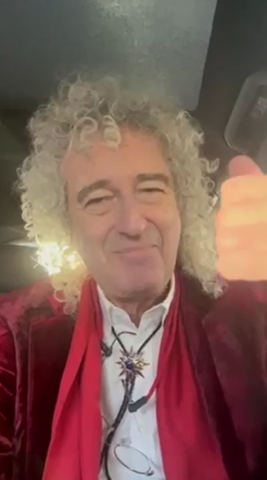 Sir Brian May congratulated Billy on his guitar moves (Sir Brian May)