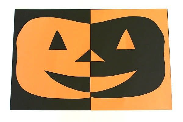 18) Positive-Negative Space Jack-o-Lanterns