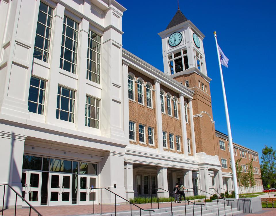 The new B.M.C. Durfee High School on Elsbree Street in Fall River.