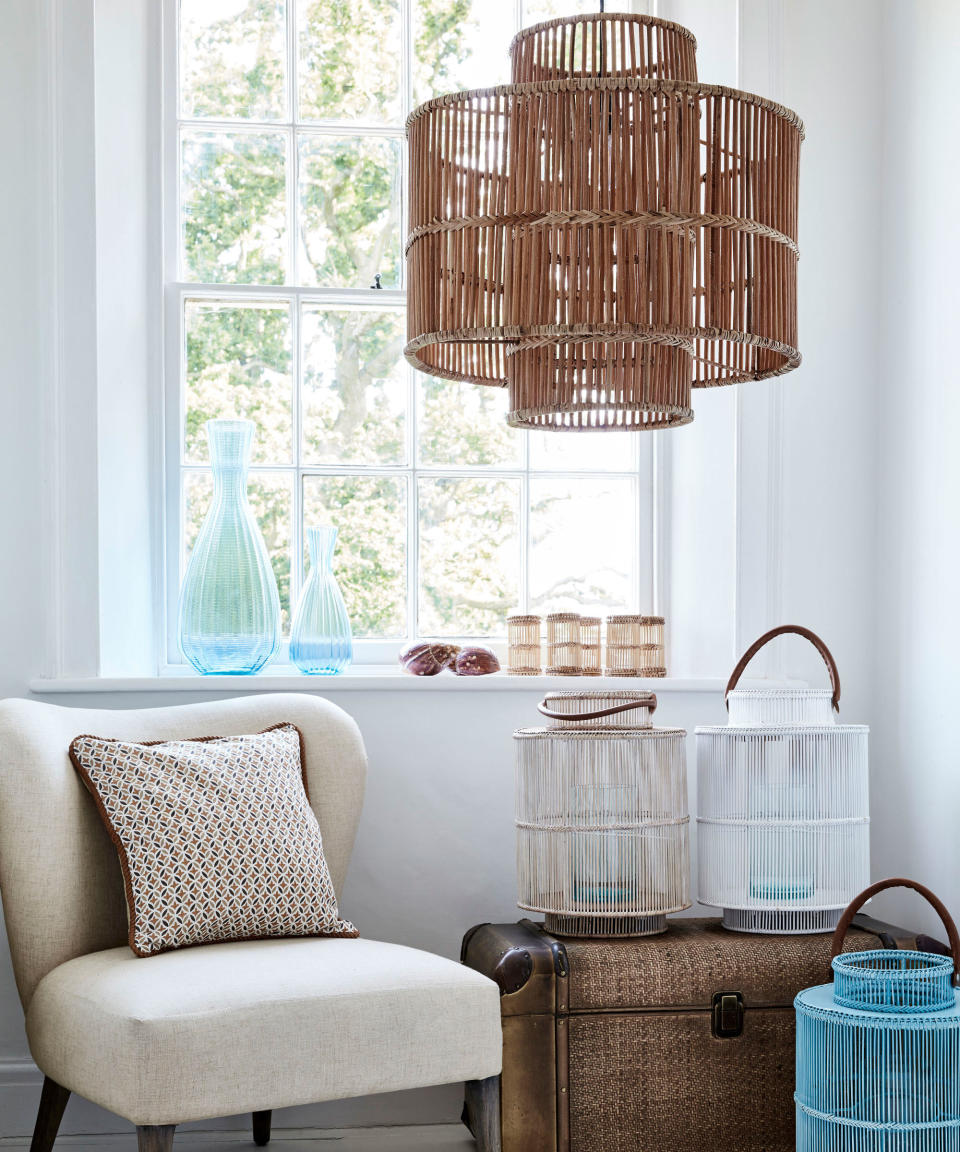 11. Add organic shapes with statement lighting