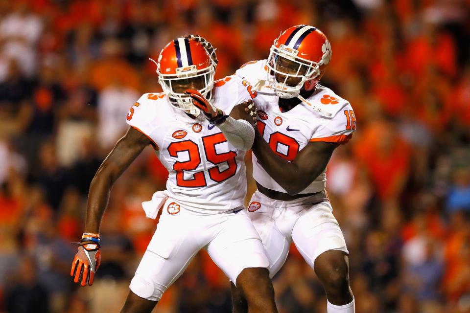 S Jadar Johnson (R) and CB Cordrea Tankersley have been key pieces of Clemson's defense in 2016. (Getty)