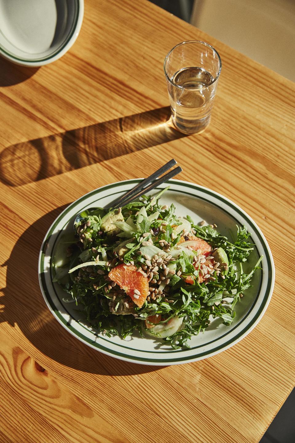 La Copine's citrus and beets salad, topped with sunflower seeds and poblano-lime vinaigrette.