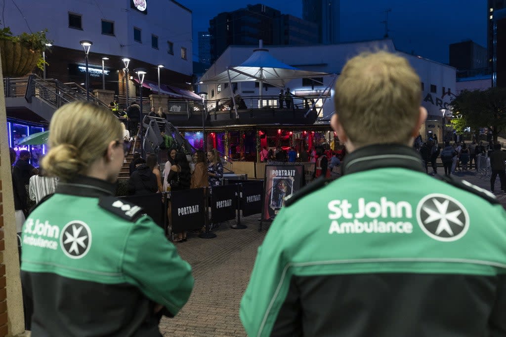 St John Ambulance is expanding its services in towns and cities in response to reports of injection spiking incidents (Fabio De Paola/PA) (PA Wire)