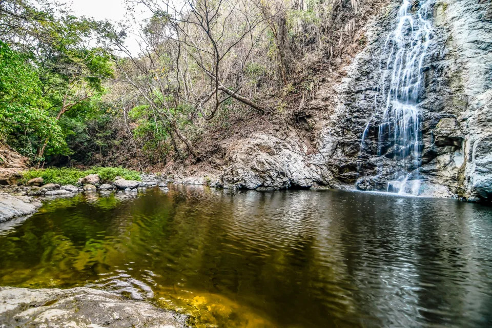 Waterfall and pond in Nicoya, Costa Rica.