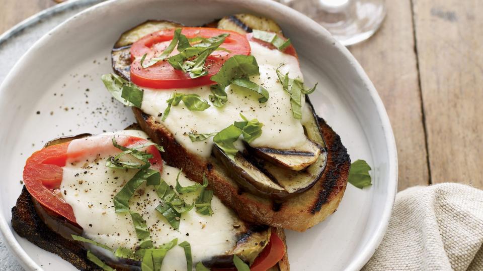 Open-Face Grilled Eggplant Sandwiches