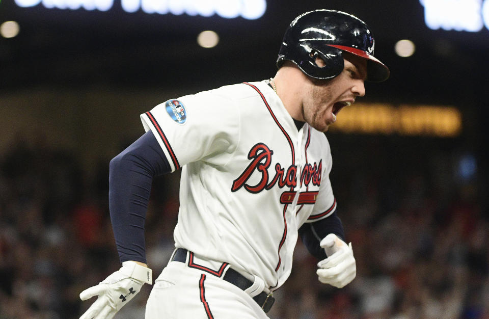 Freddie Freeman is the cream of the first baseman crop in fantasy, but he’s not alone. (AP Photo/John Amis)