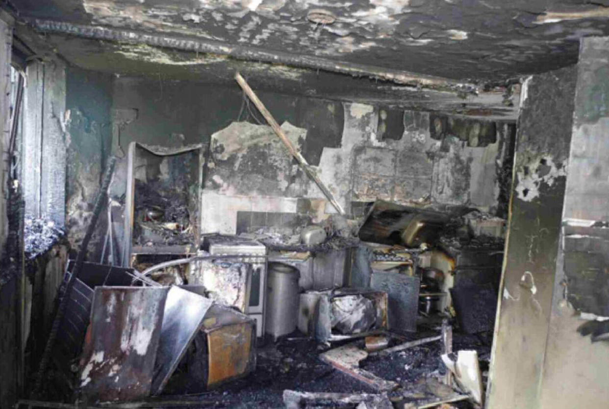 The Grenfell Inquiry has released this picture of the kitchen in flat 16 where the fire started on June 14 last year. (PA Images)