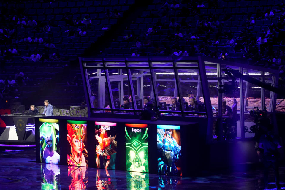 Esports - The International Dota 2 World Championships - Mercedes-Benz Arena, Shanghai, China - August 25, 2019. Team OG in action during the match against Team Liquid on finals day. REUTERS/Aly Song - RC172B651660