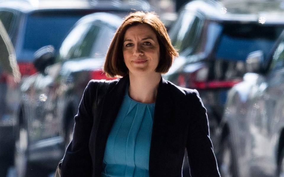 Shadow secretary of state for education Bridget Phillipson arrives at the BBC Broadcasting House for an interview with Laura Kuenssberg