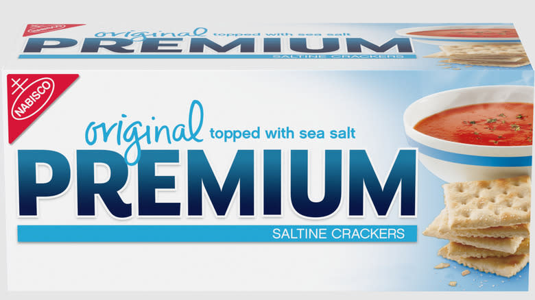 Premium saltine crackers box