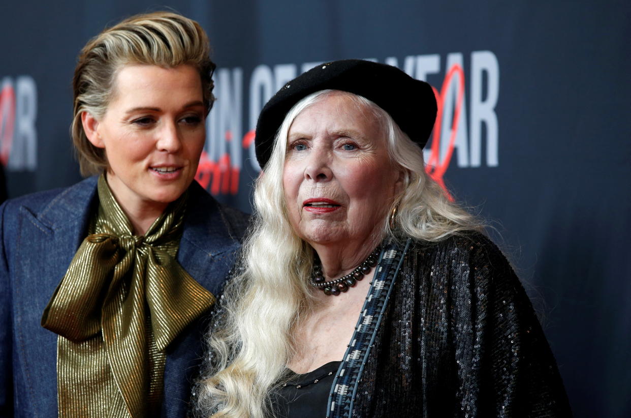 Brandi Carlile and Joni Mitchell arrive for the MusiCares Person of the Year Gala in Las Vegas on April 1. (Photo: REUTERS/Steve Marcus)