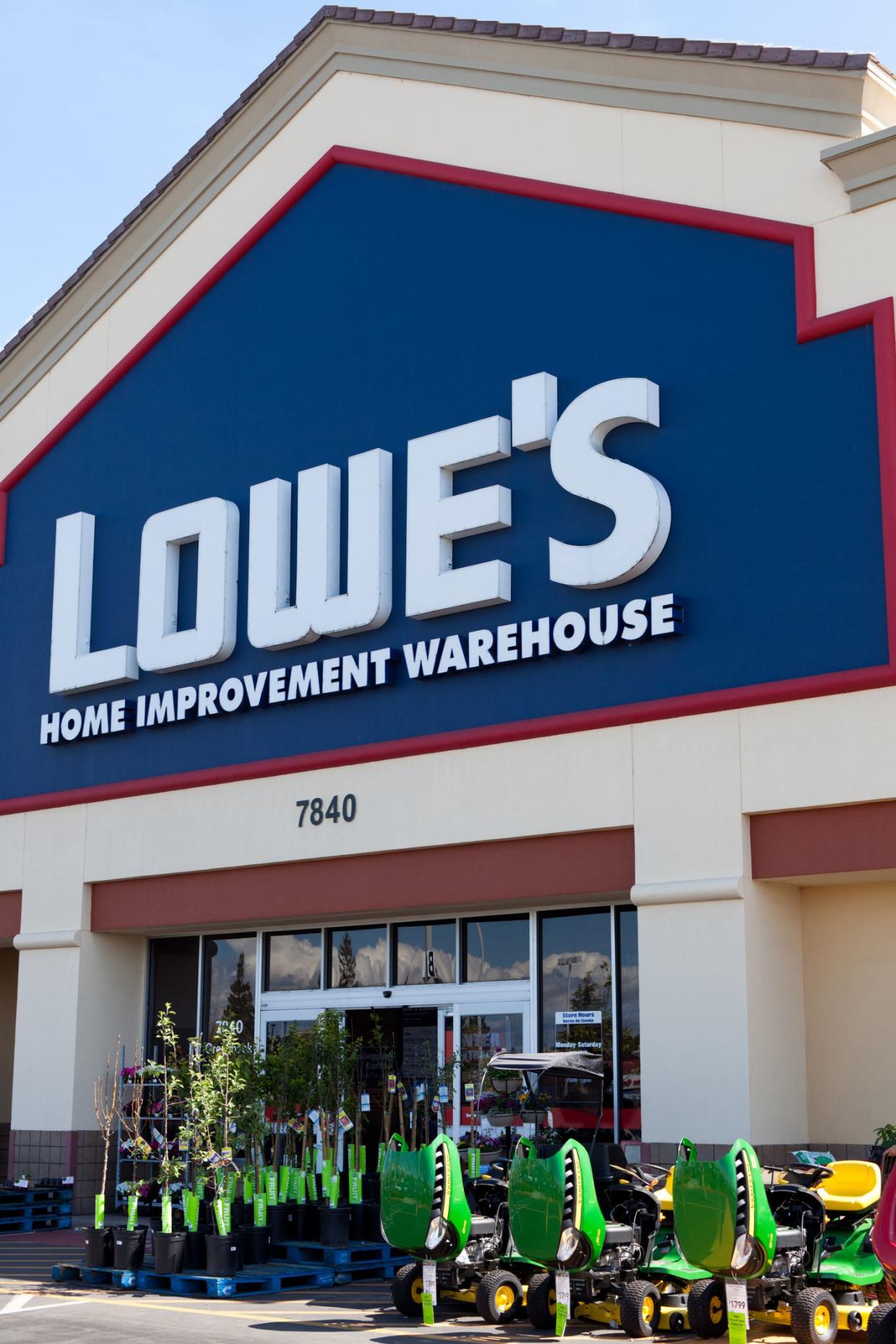 Citrus Heights, California, USA - April 21, 2011: Entrance to the Lowe\'s store located at Birdcage Marketplace complex in Citrus Heights, California. Lowe\'s is the 2nd largest home improvement retailer worldwide.