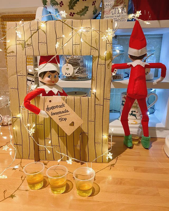 18) Elf on the Shelf serving drinks