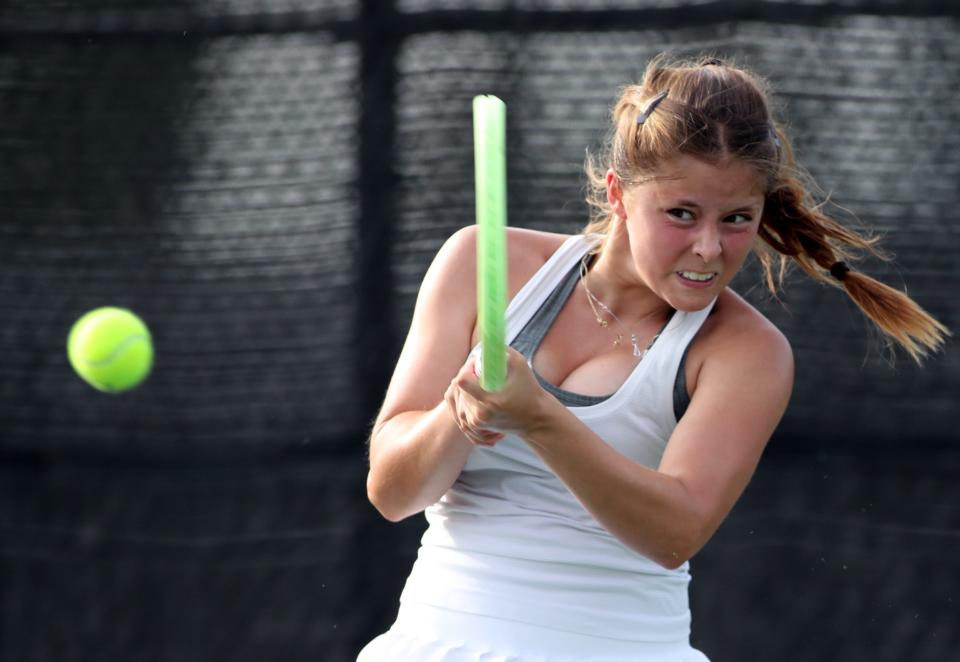 Oklahoma high school girls tennis Classen SAS' Sofia Acuña wraps up