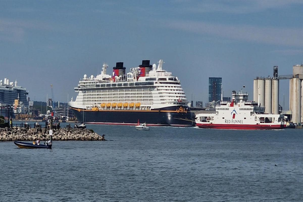 Disney cruise among ships sailing into Southampton this weekend