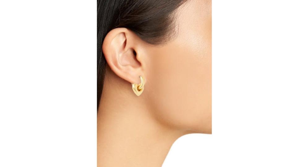 Madewell Heart Chunky Huggie Hoop Earrings - $14 (originally $24)