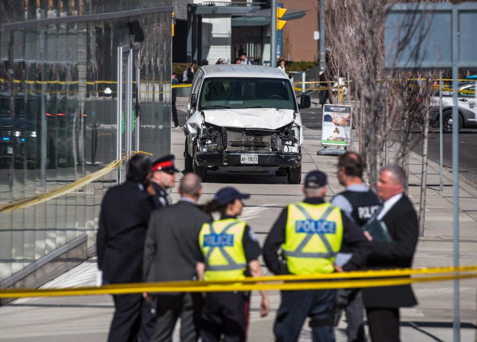 Police at the scene for Toronto van incident