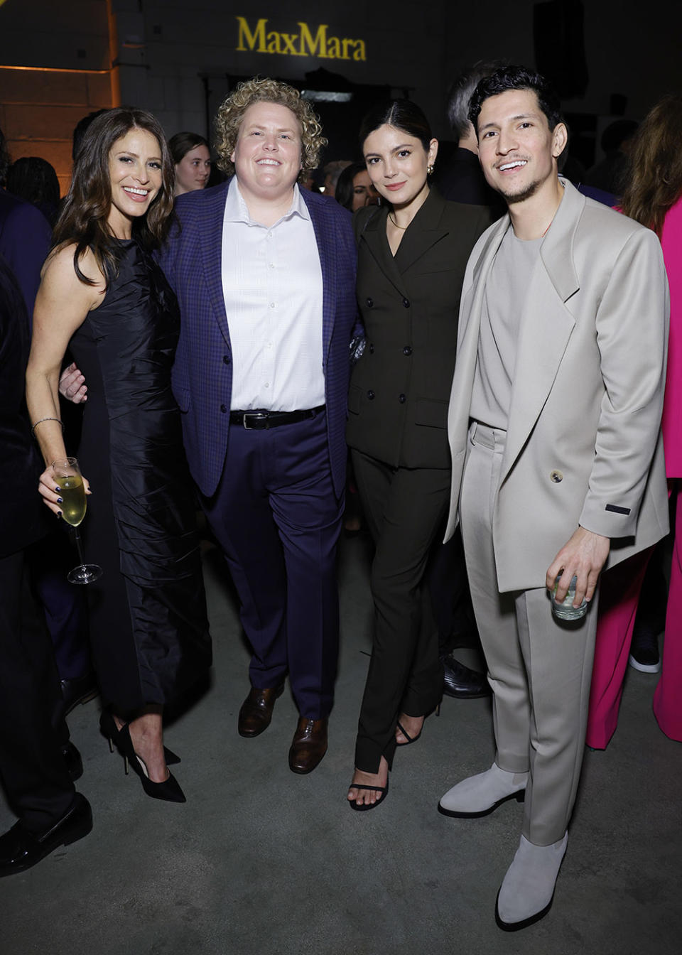 (L-R) Andrea Savage, Fortune Feimster, Monica Barbaro, and Danny Ramirez attend the 16th Annual WIF Oscar® Party Presented By Johnnie Walker, Max Mara, And Mercedes-Benz on March 10, 2023 in Los Angeles, California.