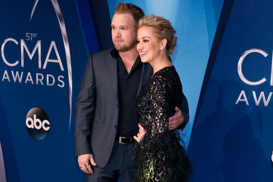 Kyle Jacobs and Kellie Pickler attend the CMA Awards in Nashville, Tenn. (Taylor Hill / FilmMagic via Getty Images file)