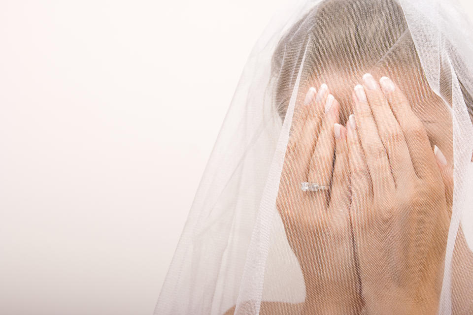 The bride left her wedding reception in tears [Photo: Getty]