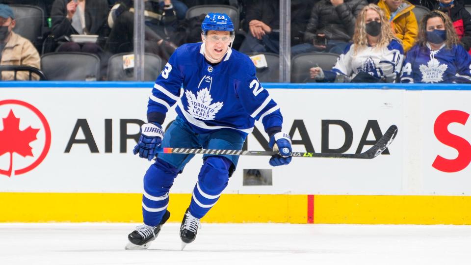 The Leafs have sent Travis Dermott to the Canucks ahead of the trade deadline. (Getty)