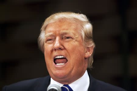 U.S. Republican presidential candidate Donald Trump gives an address at an event organised by the Greater Charleston Business Alliance and the South Carolina African American Chamber of Commerce in North Charleston, South Carolina, September 23, 2015. REUTERS/Randall Hill