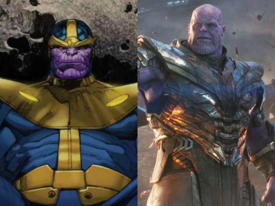 thanos in the comics and the mcu