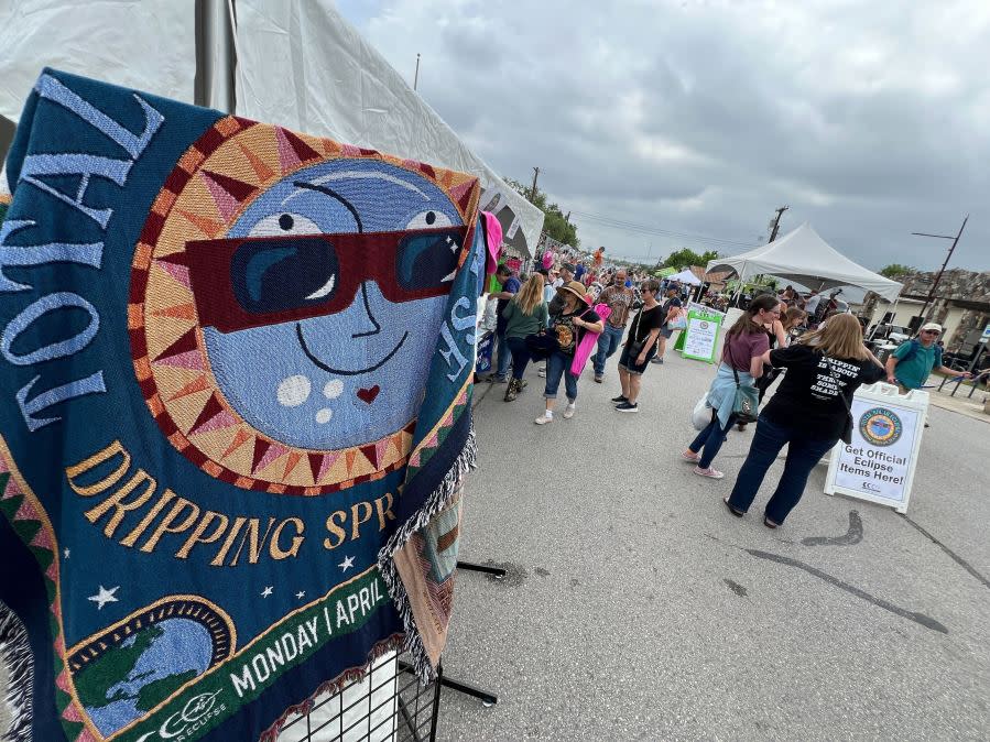 Dripping Springs total eclipse block party on April 8, 2024 (KXAN Photo/Todd Bailey)