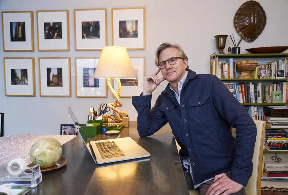 Jon Brockett, a producer for the 27th annual Screen Actors Guild Awards, poses for a photo in Los Angeles on March 25, 2021. The Screen Actors Guild Awards airs Sunday at 9 p.m. EDT on TNT and TBS. (AP Photo/Damian Dovarganes)