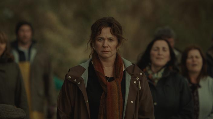 &quot;God's Creatures&quot; (Sept. 30, theaters): The psychological drama stars Emily Watson (center) as a mother in a tight-knit Irish fishing village who tells a lie for her beloved son that threatens their family and the community.