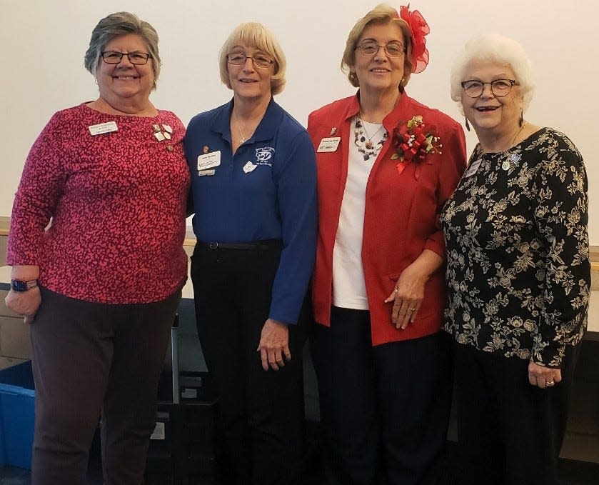 Pat Talbot, Raine Hammond, Liz Herrell and Tomma Bordenkircher of the Coshocton Business and Professional Women at a recent state event for the BPW of Ohio.